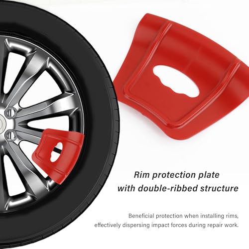Image of OFBAND 2PCS Upgraded Rim Protector for Car Wheels,Ergonomic Design Rim Guards for Car Rims with Double Convex Rib Non-Slip Edge,Universal Wheel Protectors Rim Fits Motocycles SUVs Bikes (Red)