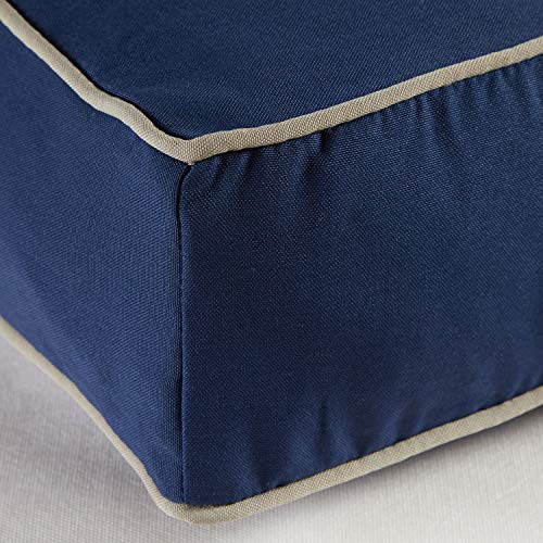 Charlie Rectangle Indoor/Outdoor Pillow Style Dog Bed, Navy, Extra Small (18" x 24") - Image 5