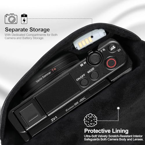 Funda para cámara Sony ZV-1 con cierre magnético negra miniatura 2