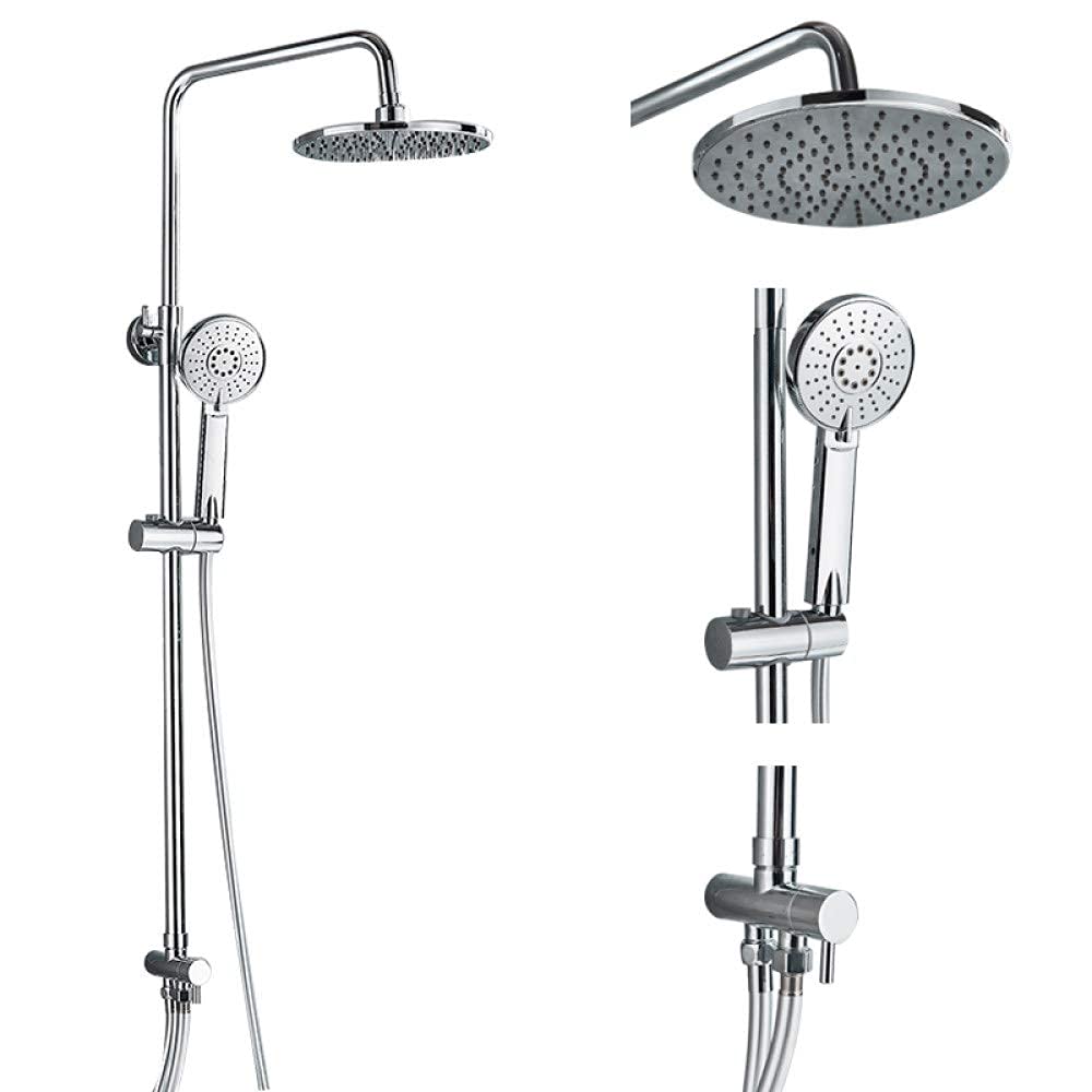 Système de douche effet pluie en chrome brillant de haute qualité
