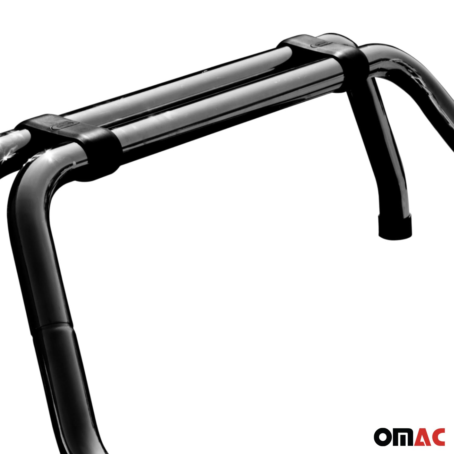 OMAC Überrollbügel Rollbar kompatibel mit Toyota Hilux 2006-2015 Gefärbten Stahl Ø60 Schwarz