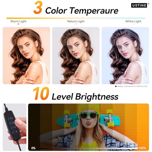 Image of Youtuber Kit | 10 inch Ring Light | Extra-Long Selfie Stick with Large Reinforced Tripod Upto 67 inch /170 cm with, BT Remote, Fb Videos, Reels. (Tripro X5 + 10 inch Light, No Mic)