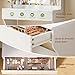 Vinabilia Small Vanity Desk with Mirror and Lights, Makeup Vanity with Storage Drawer, 2 Shelves and 3 Compartments - White