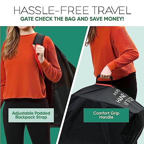 Reperkid Car Seat Travel Bag – Easy To Carry Baby Seat Cover – Baby Travel Essential – Attached Storage Pouch – Airplane Gate Check Bag – For Car, Train Or Airplane Travel – Eye Catching Car Seat Bag #TOP4