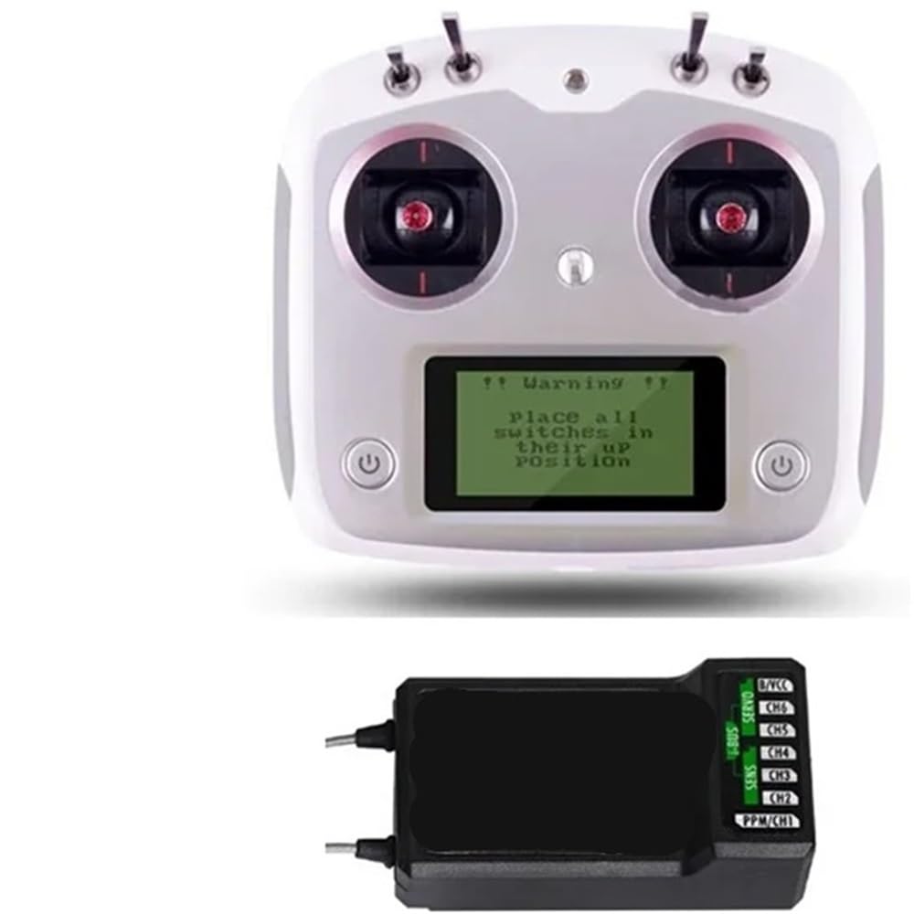 Télécommande 10 canaux FS-i6S et récepteur IA6B-M2 blanc pour drones FPV