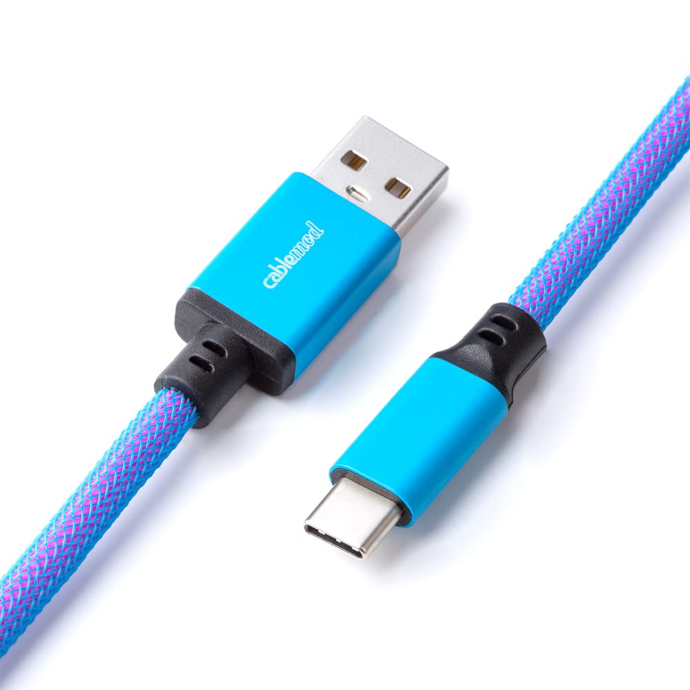 CableMod Compatible PRO Coiled Keyboard Cable USB-C zu USB Typ A, Gal