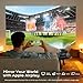 [Built-in Apps & 2026 Upgraded] Mini Projector with Wifi and Bluetooth Portable,Native 1080P 4K Support Auto Keystone Movie Projector Compatible with TV Stick/HDMI/USB, 360° for Bedroom, Outdoor Use