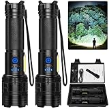 ALSTU Flashlight Rechargeable 99,000 High Lumen - 2 Pack LED Flash Light with COB, 7 Modes Powerful Handheld Flashlight for Home, Camping