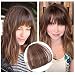 Reysaina Real Human Hair Flat Bangs #6 Medium Brown Human Hair Extensions Clip on Air Hair Bangs Hair Accessories Girls