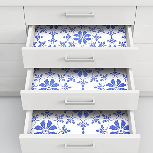 20 Drawer Liners For Dresser Linen Scented Drawer Liners Drawer Paper Liner Non Adhesive Scented Liners For Drawers Fragrant Drawer Liners For Home Shelf Closet, 14 X 19.5 Inches (Porcelain) #TOP4