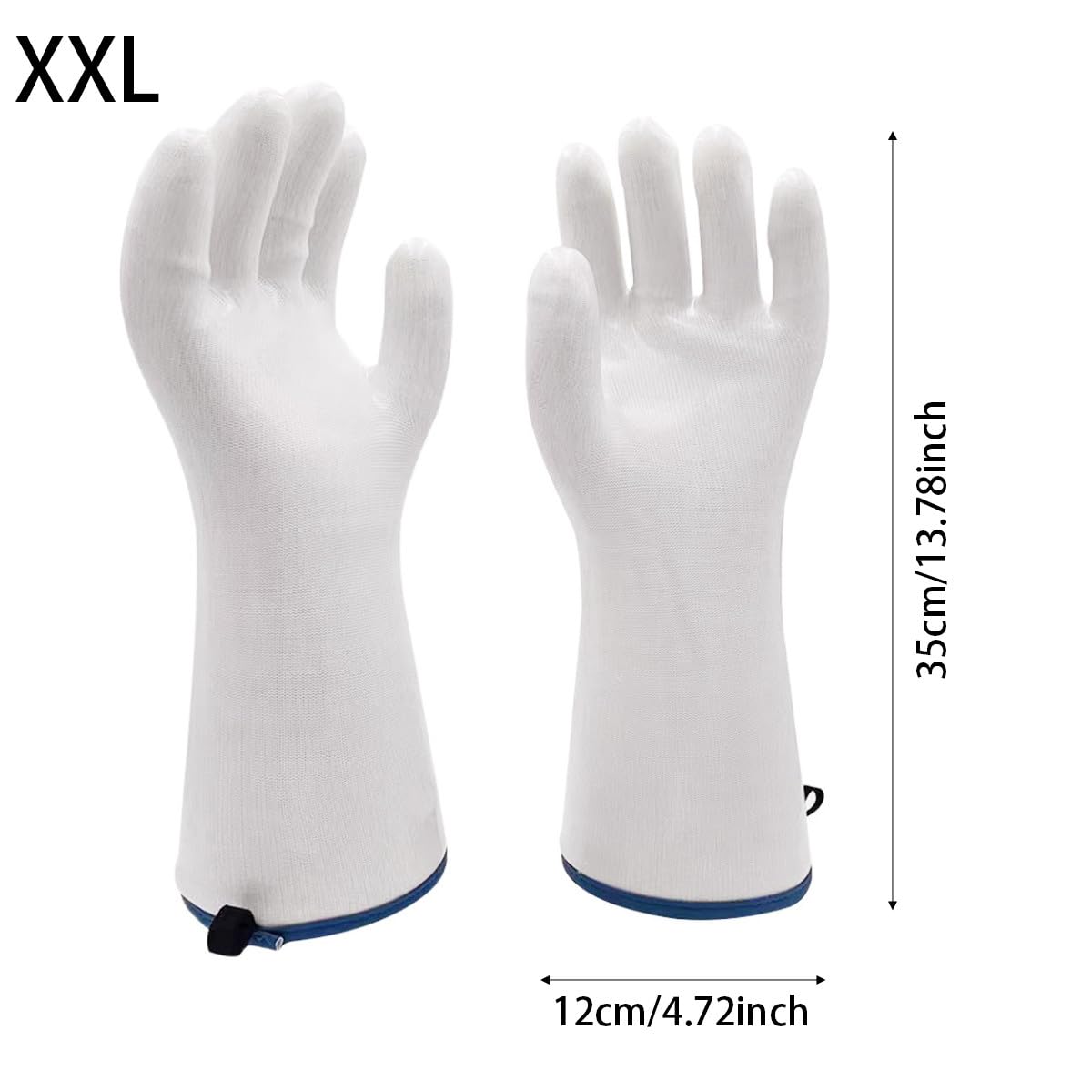 Guanti da forno in silicone liquido, resistenti al calore fino a 500 gradi, resistenti alle temperature e al calore, guanti per grigliare, per cucinare, cuocere, grigliare, impermeabili (XXL)
