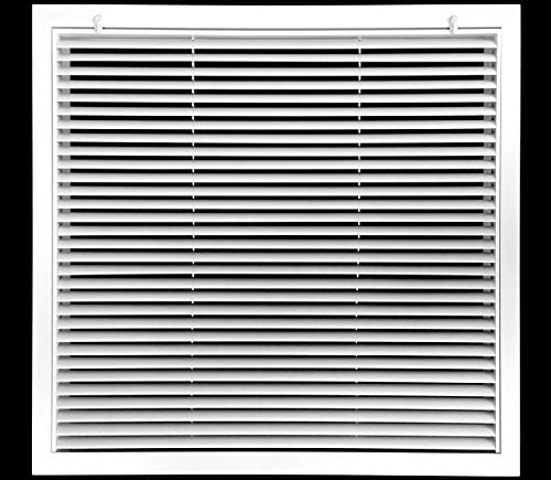 HVAC Premium 30" X 30" Aluminum Return Filter Grille for 1" Filter - Easy Airflow - Linear Bar Grilles [Outer Dimensions: 32.5"w X 32.5"h]
