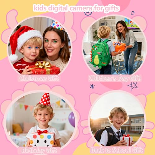 Macchina Fotografica Digitale, 1080P Hd Fotocamera Digitale Compatta Scheda Memoria 32GB, Macchina Fotografica Bambini A Longa Autonomia, Cadeau Ideale Bambini, Adolescenti, Principianti(Nero) - 5