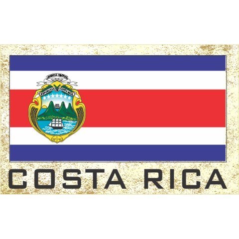 Imán decorativo bandera Costa Rica 2x3 pulgadas miniatura 1