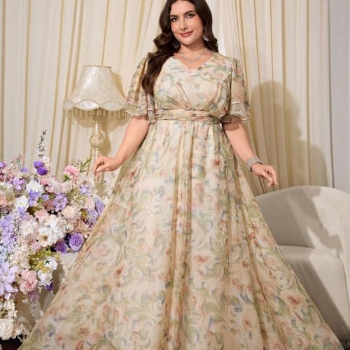Image of TOLEEN Women's Plus Size Sequin Dress Luxurious Style Formal Cocktail Evening Party Maxi Dresses