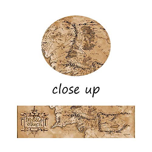 Yatsen Bridge 3 Pcs Retro Map Giclee Canvas Painting Pictures Map Of Middle Earth Art Print Contemporary Home Wall Decor For Classroom Study Room Fans Gift Choice-60 Inch X 40 Inch #TOP5