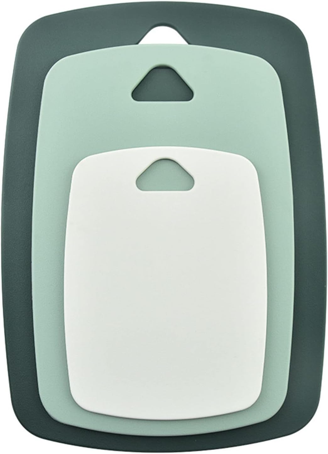 BALMYSPACE Kitchen Plastic Cutting Board Set of 3, Professional Multi Color Chopping Boards Sets,Dishwasher Safe Cutting Boards for Fruit Meat Kitchen, Green