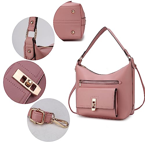 Bolso de hombro y cartera de cuero vegano para mujer miniatura 7