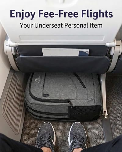 Image of MATEIN Laptop Backpack 15.6 Inch, 20 L Personal Item Bag Airport Approved, Water Resistant Work Commute Computer Backpack with TSA Laptop Compartment, Gifts for Women Men, Grey