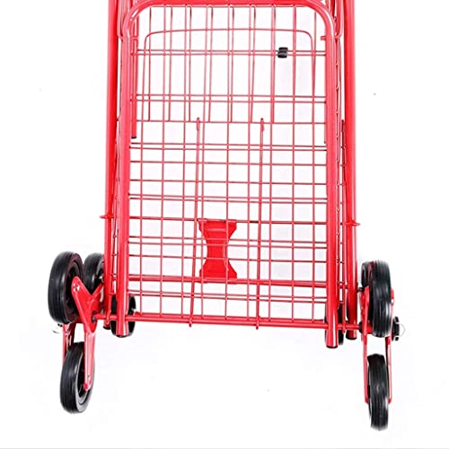 QHYTL Einkaufstrolley Multifunktions-Einkaufswagen Fashion Folding Trolley Trolley ist Nicht leicht zu verformen und langlebig zu lagern Handwagen,Schwarz,Einkaufswagen – Bild 6