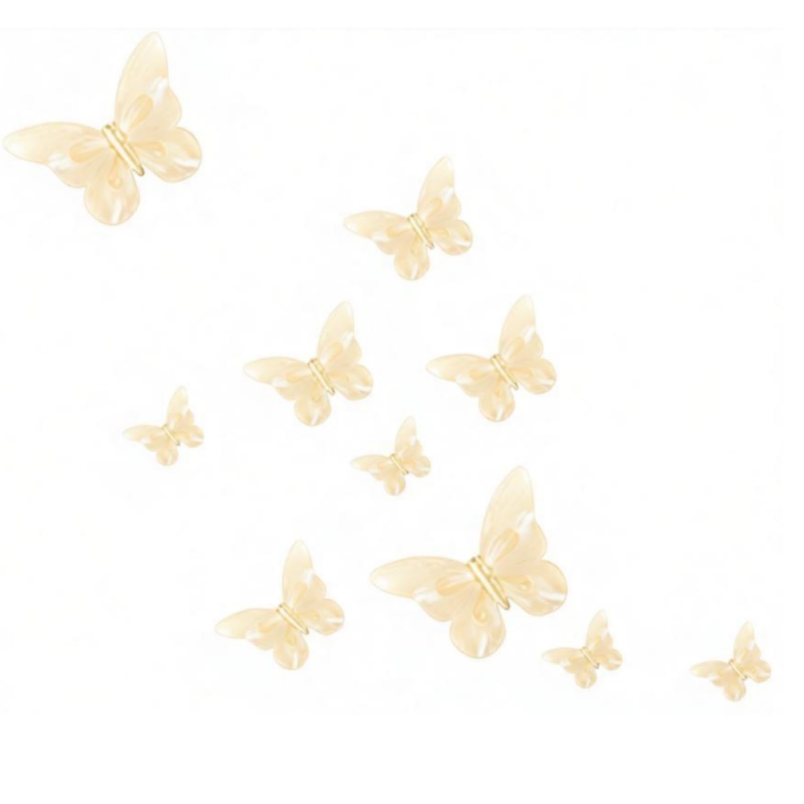 Escultura Pared con s Cerámica Epoxi con, Dorado, Mariposas DIY Dorado Dos Grupos