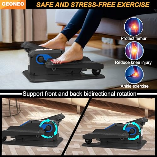 image for GEONEO Under Desk Elliptical Machine, Electric Ellipse Leg Exerciser f