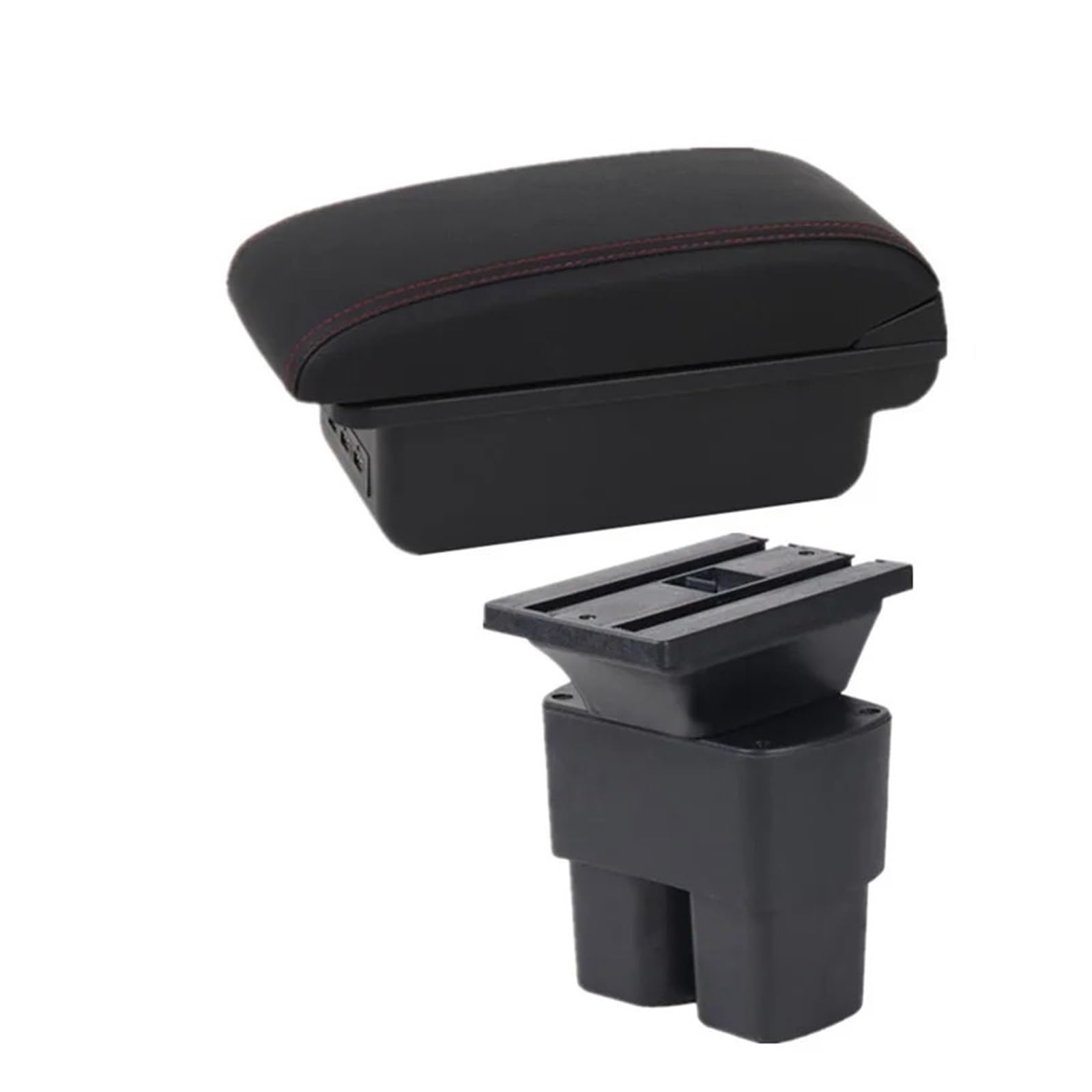 GBGWRMRYX Center Armrest Box For NV200 Car Armrest Box Storage Box Interior Dedicated Retrofit Parts Replacement Accessories Arm Rest(B1 red line 3USB)