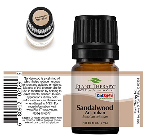 Plant Therapy Australian Sandalwood Essential Oil 100% Pure, Undiluted, Natural Aromatherapy, Therapeutic Grade 5 mL (1/6 oz)
