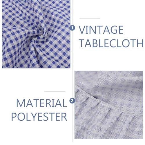 Nappe rectangulaire à carreaux classiques pour table de repas intérieur