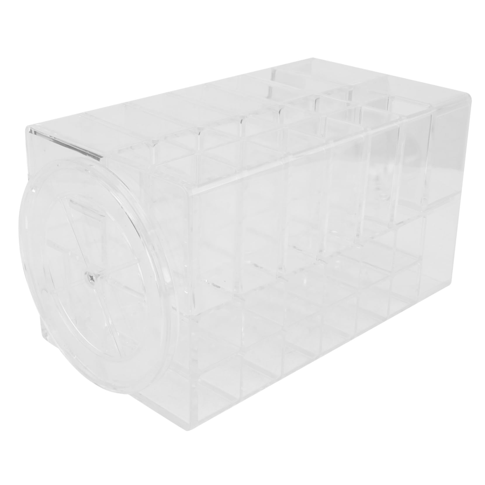 Porta Rossetti Organizer Rotante da Tavolo in Acrilico Trasparente | Espositore per Lucidalabbra, Supporto per Smalto e Piccoli Accessori, Uso su Vanity Bagno e Tavolo Cosmetici