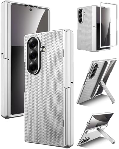 Coque Samsung Z Fold 7 Argent Miimall avec Protecteur d'Écran et Béquille