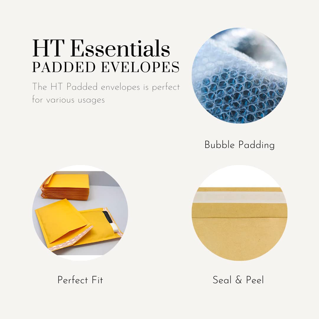 100 Large K/7 Size Mail Lite Gold Padded Envelopes Mailers - Peel Seal Bubble Bags - 350 X 470mm / 13.75 X 18.5" Sealed Air Postal Packing Mailing Shipping Postage Posting - View #2