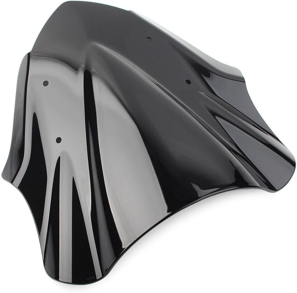 Motorcycle Front Windshield Windshield Protection ABS Plastic Windshield Fit for Yamaha MT-09 FZ-09 MT09 FZ09 2017-2020 With Accessories (Black)