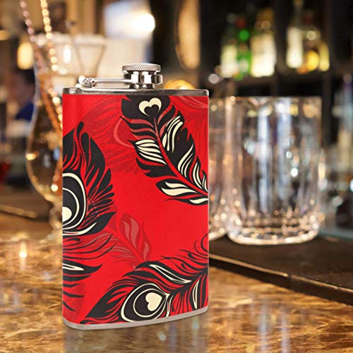 Flasque à whisky anti-fuite en cuir, bouteille camping et pêche - 7