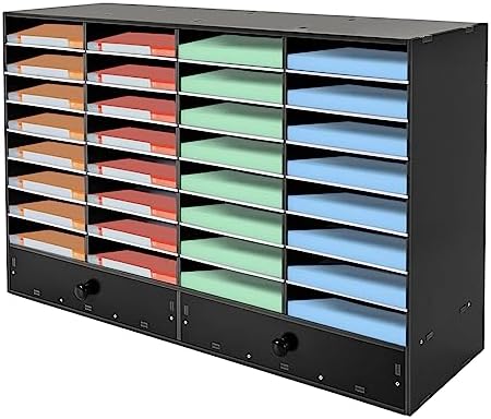 Amazon.com: 32 Compartment Desktop Literature Organizer, Adjustable ...