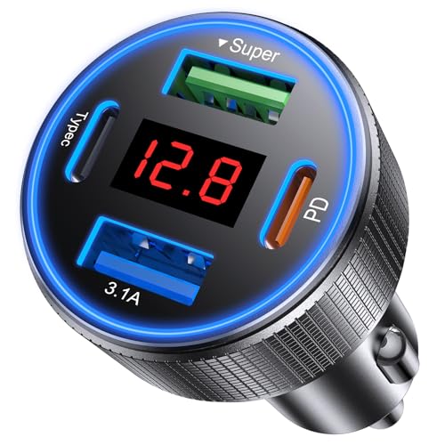 AGEK 4 Port 78W USB C Car Charger