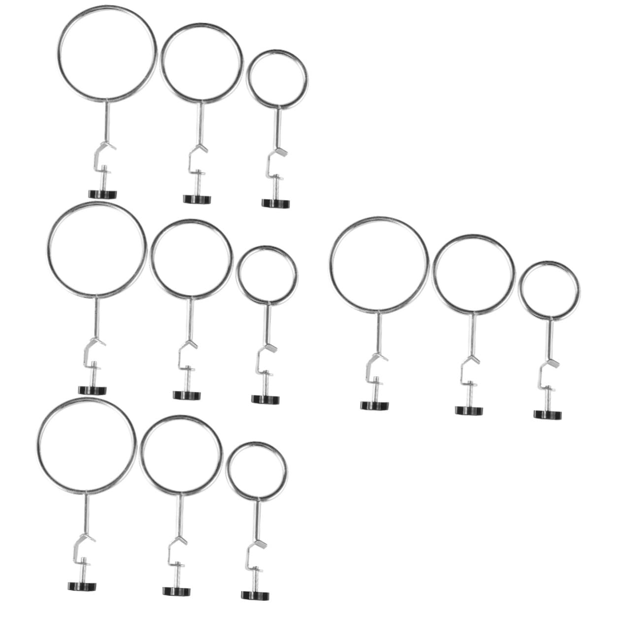 Gatuida 12pièces Support De Laboratoire Avec Pinces à Anneau Matériel De Chimie De Supports Pour Expériences Scientifiques Compris Moyen Et Anneau