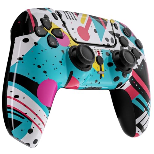 Image of Custom Controllerzz Custom Wireless Controller Compatible with PS5 - Multiple Designs Available (Retro Abstract)