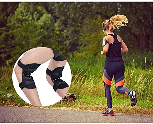Lot de 2 rehausseurs de genou à ressort pour soutenir l'articulation du genou, force de rebond puissant, pour la course à pied, la randonnée, l'arthrite
