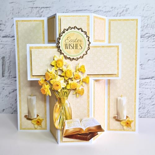 Cartes pop-up croix Katy Sue blanches avec enveloppes pour célébrations - 6