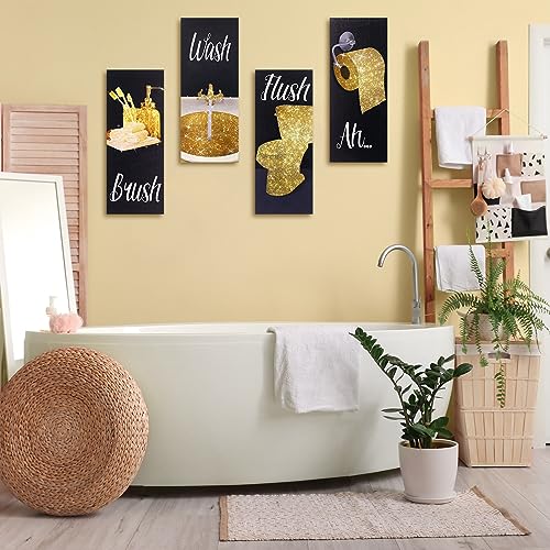Decoración baño glamorosa Chinco cuadros de madera modernos arte de pared divertido para mujer 7