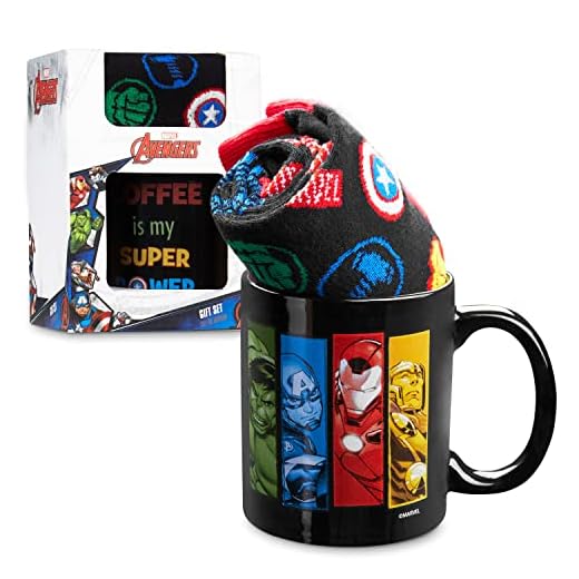 Marvel Taza Avengers Regalo Frikis Taza Mug y Calcetines