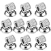 10 Packs Pen Holder Clips Manganese Steel Pen Holder Pen Organizer Fit Any Size for Refrigerator Whiteboard Erase Board and Bulletin Board Map (Silver, Magnet Pen Clips)