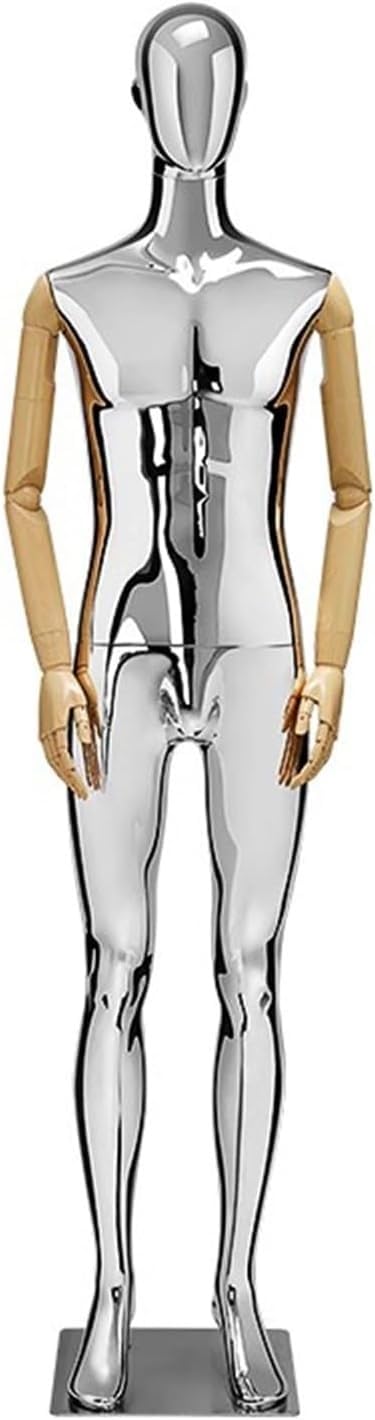 CONGRUI Male Full Body Retail Mannequins Clothing Store Showcase Sports Display Manikin Detachable(Silver)