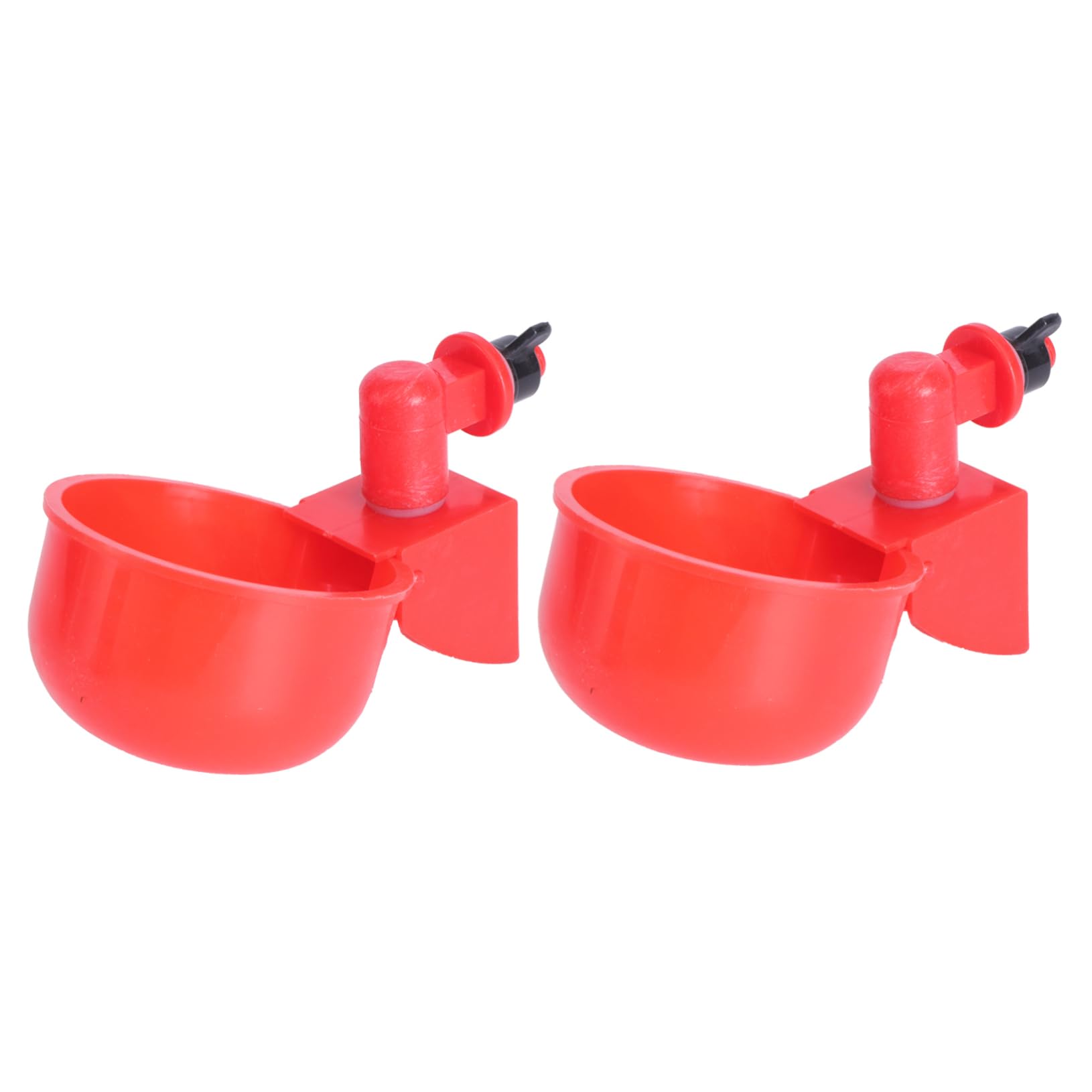 Happyyami 2 Piezas Bebedero de Pollo Bebedero automatico para Pollos bebederos para Aves de Jaula Bebedero gallinas bebederos gallinas tazón de Agua de Pollo Bebedero para Palomas AbS Rojo