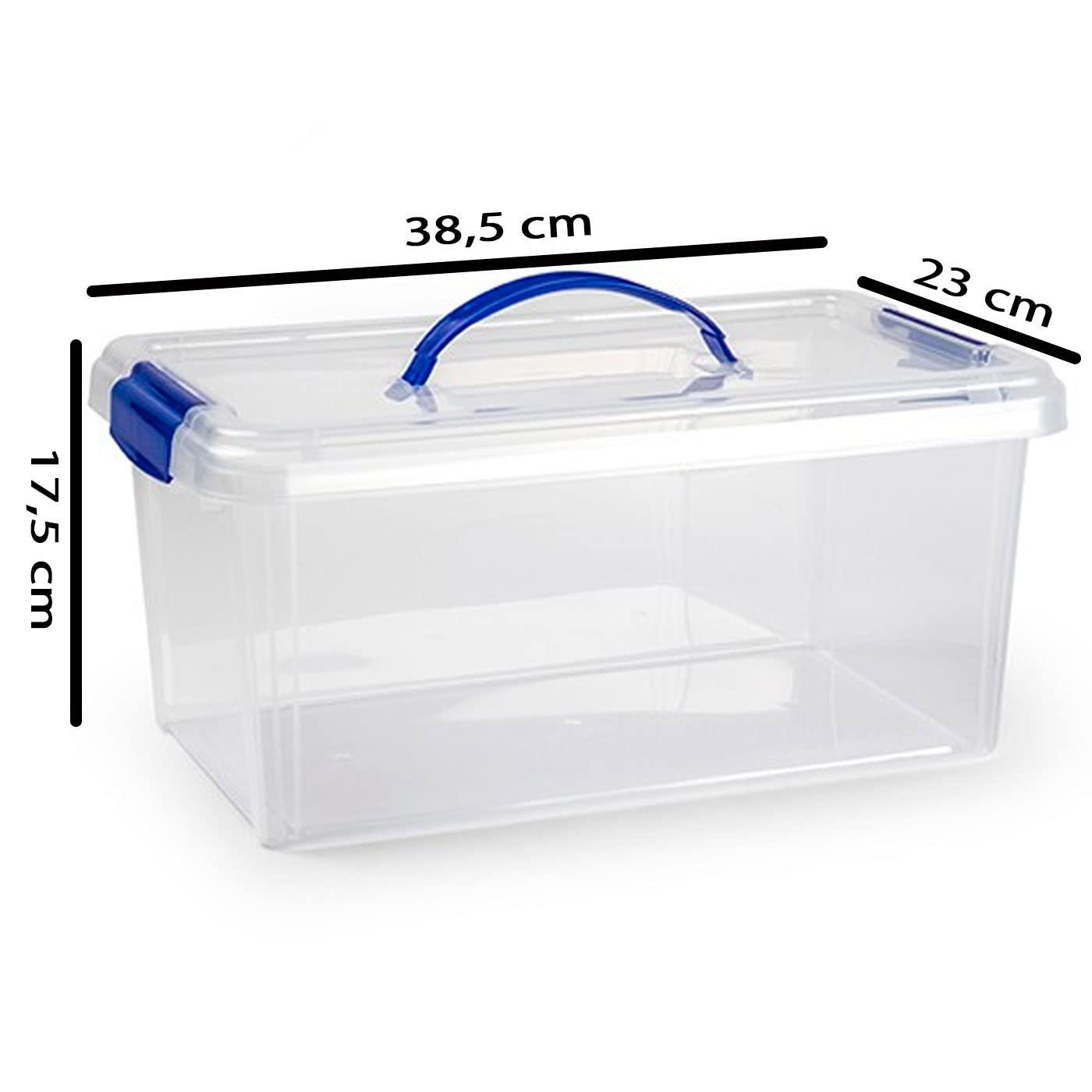 Acan Tradineur Lot De 6 Boîtes De Rangement Empilables Avec Couvercle, Plastique, Tiroir, Multi-usages, Rangement, Outils, Maison, Fabriqué En Espagne (30 Litres, Jaune/noir, 48 X 35 X 25,5 Cm