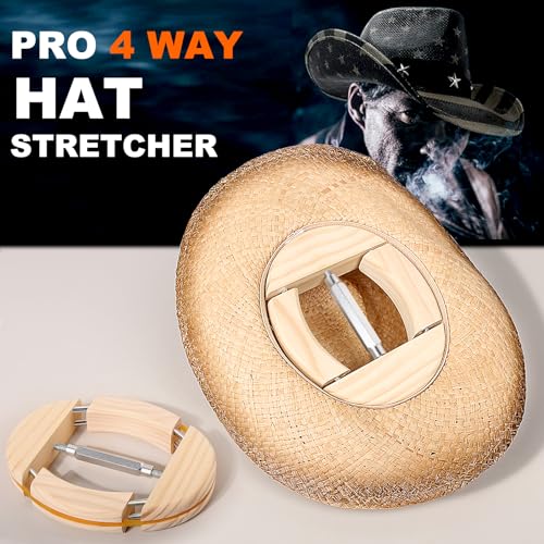 Image of Hat Stretcher 4 Way, Hat Stretcher for Fitted Hats Size 6 7 /8 to 8 1 /2, Hat Jack Stretcher, Heavy Duty of Hat Extender