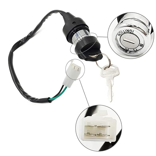 Miniatura 10 de QYMOTO Kit de bloqueo de interruptor de encendido con llaves para CFMOTO CFORCE 400, CFORCE 500 ATV OEM # 9GQ0-010100 (2 cables)