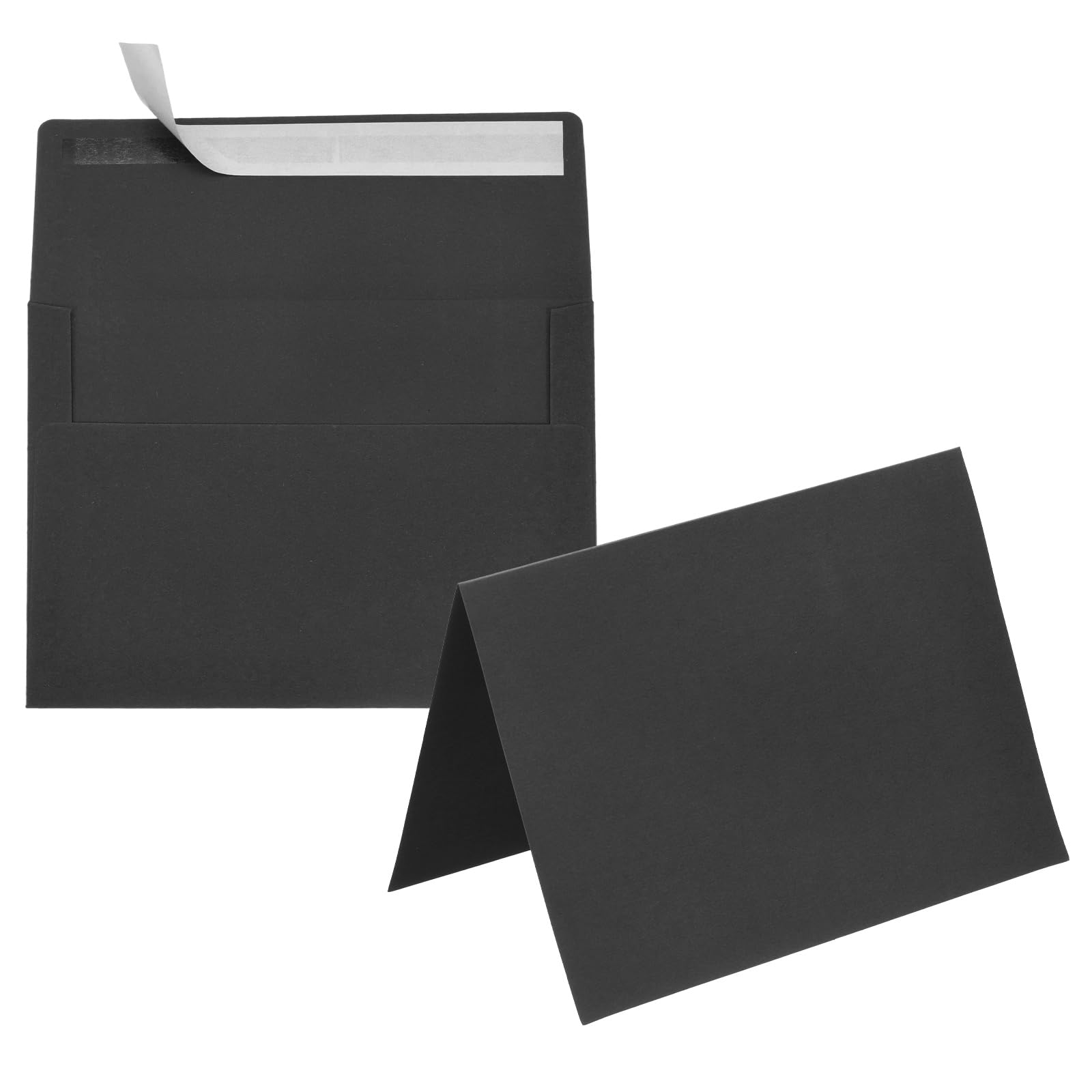 PATIKIL 20Pack Black 5x7 Envelopes with Cards, Self Seal A7 Envelopes with Folded Cardstock for Greeting Cards Wedding Greeting Birthday Invitations Letter Mailing