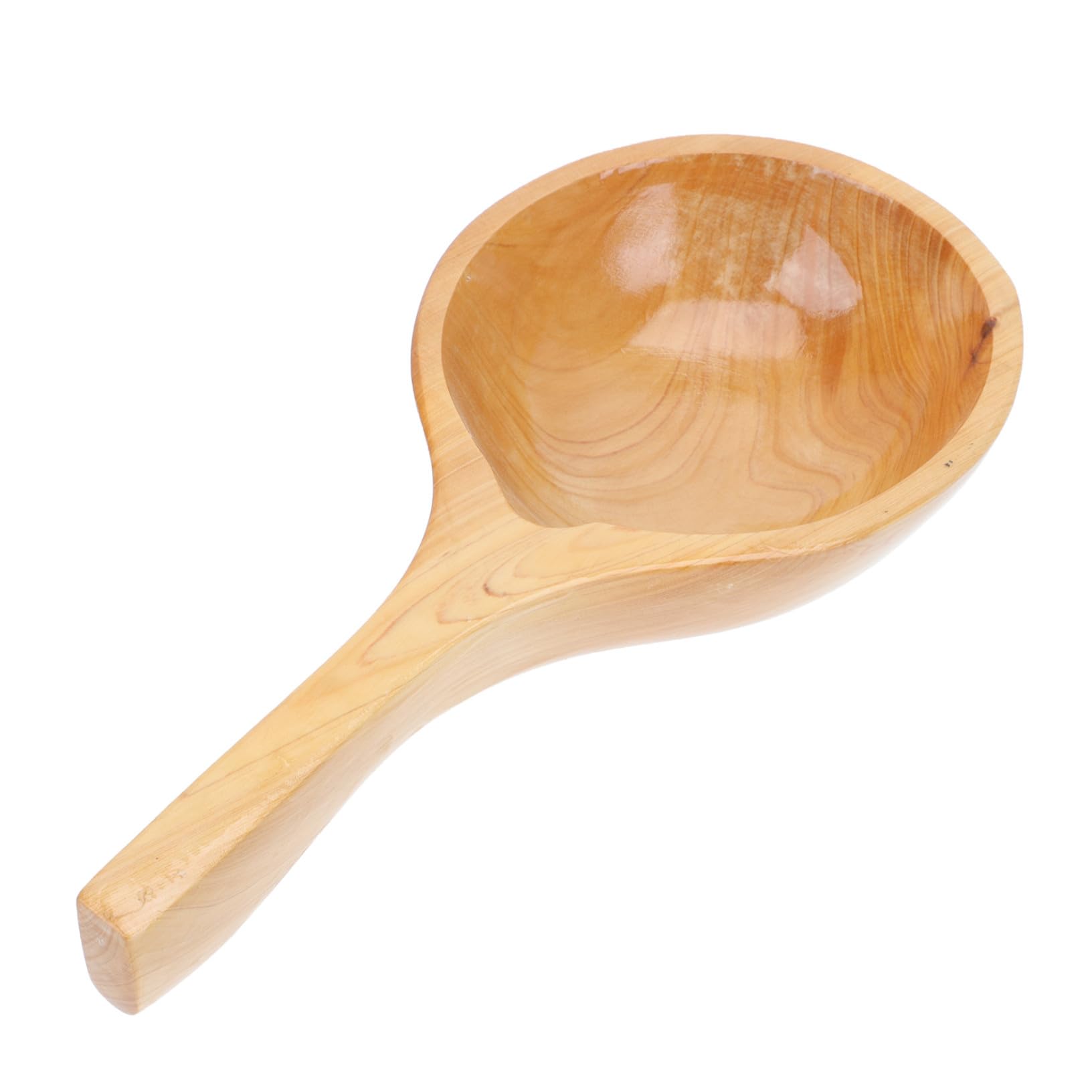 Louche à Arroser en Bois Massif 28 Cm, Cuillère en Bois Naturel, Capacité Grosse, Résistante et Polyvalente, pour Jardinage et Usage Domestique, Louche Cuisine